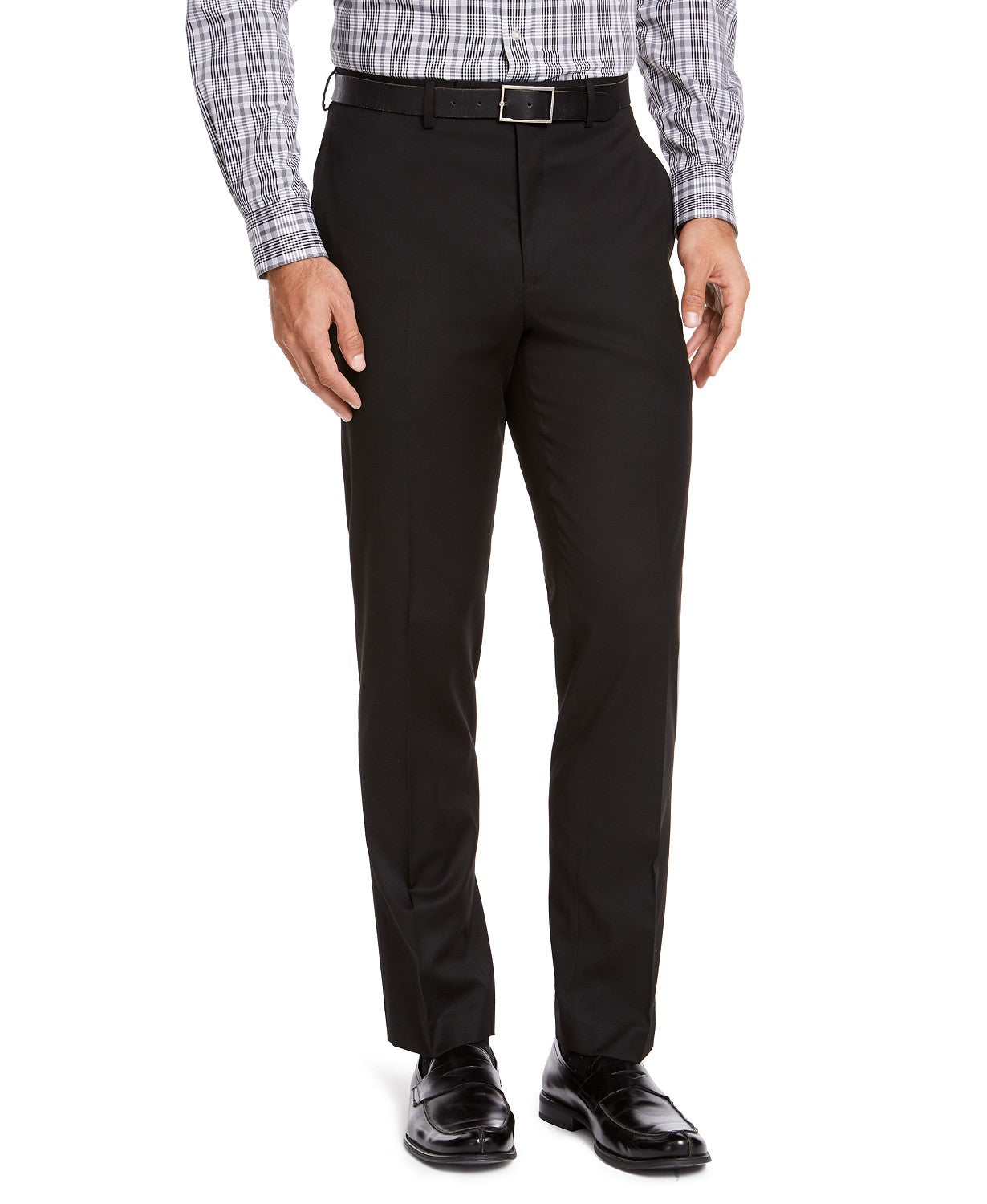 Izod Mens Classic fit Dress Pants 38 / 34 Black Solid