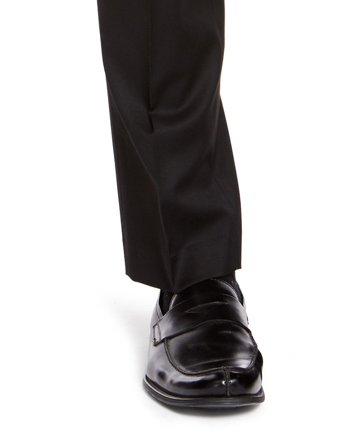 Izod Mens Classic fit Dress Pants 34 / 30 Black Solid