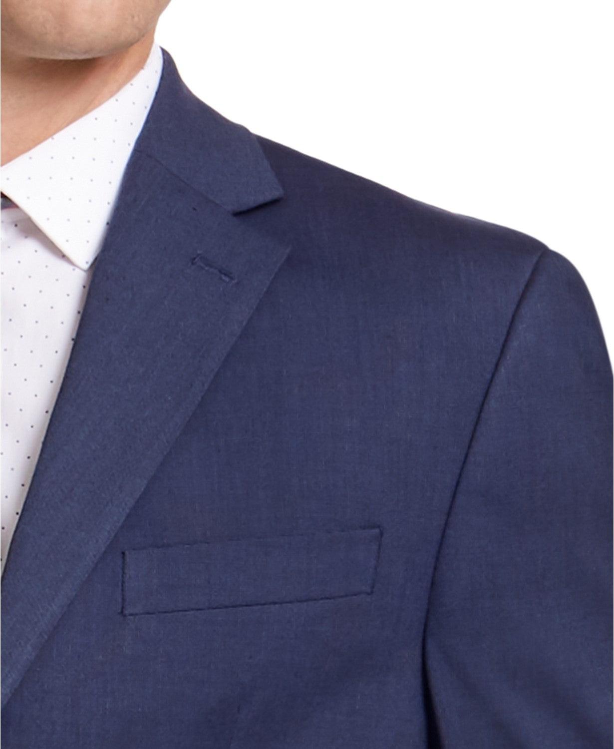 Izod Mens Classic fit Suit Jacket Blazer 42 R Navy Blue Solid