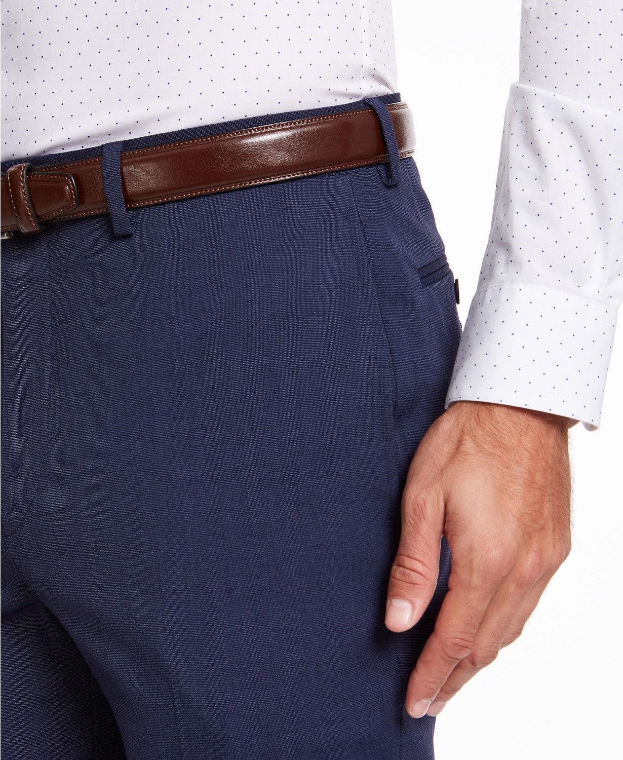 Izod Mens Classic fit Dress Pants 36 / 34 Blue Solid