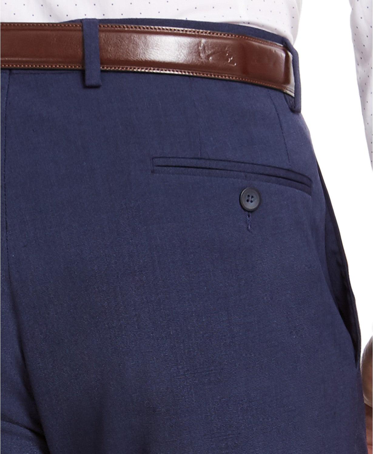Izod Mens Classic fit Dress Pants 36 / 34 Blue Solid