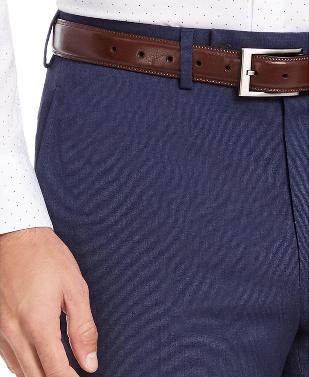 Izod Mens Classic fit Dress Pants 38 / 32 Navy Blue Solid