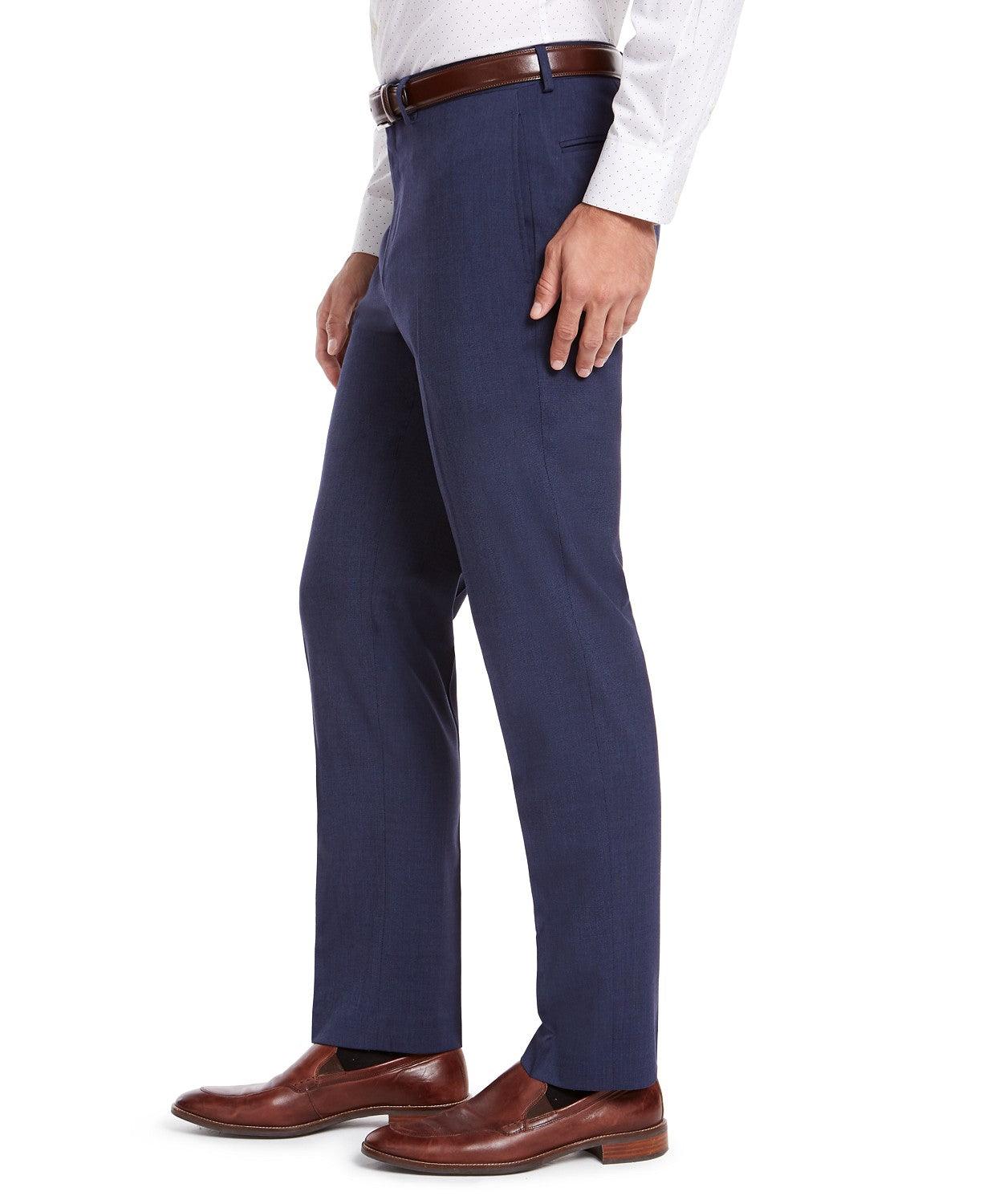 Izod Mens Classic fit Dress Pants 38 / 32 Navy Blue Solid