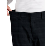 Kenneth Cole Mens Slim fit Dress Pants 30 / 30 Black Plaid Stretch