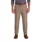 Haggar Mens Classic fit Dress Corduroy Pants 36 / 31 Beige Solid