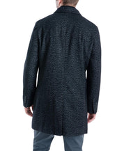 Michael Kors Mens Slim fit Overcoat Coat 38 S Black Solid