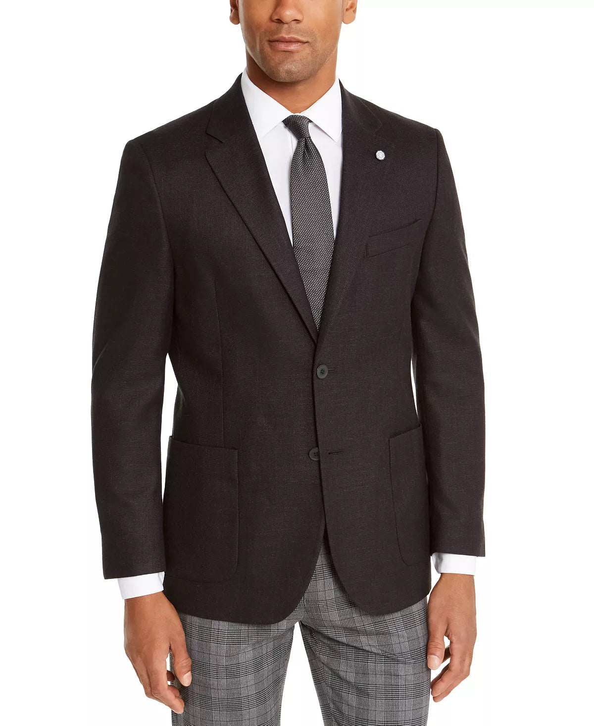 Nautica Mens Modern fit Sport Coat Blazer 42 R Black Stretch