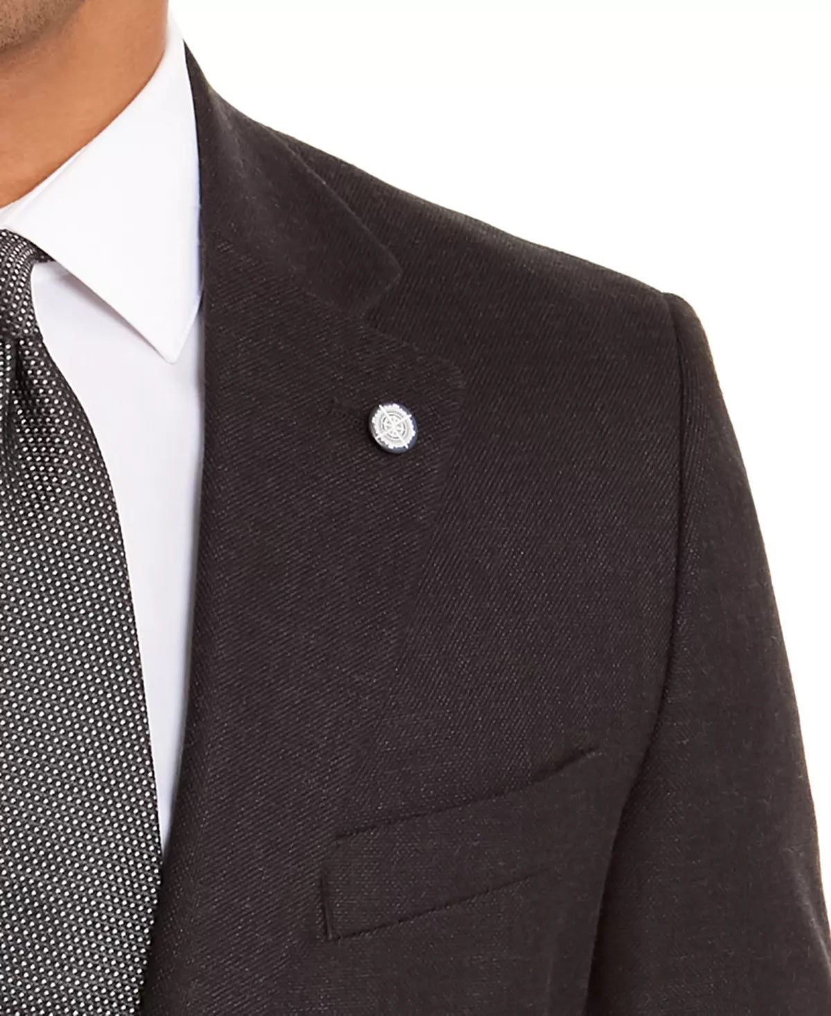 Nautica Mens Slim fit Sport Coat Blazer 38 S Black Solid Stretch