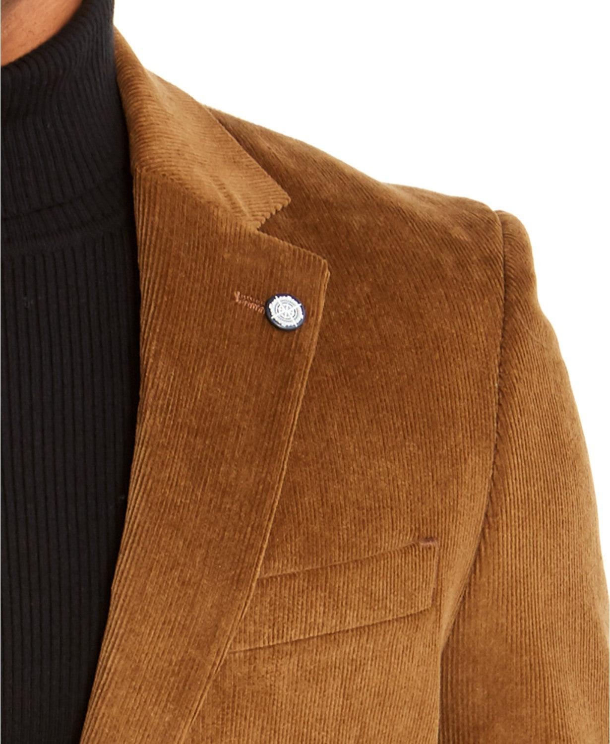 Nautica Mens Modern fit Sport Coat Blazer 36 S Brown Solid Stretch