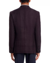 John Varvatos Star Usa Mens Wool Sport Coat Blazer 38 R Purple Plaid