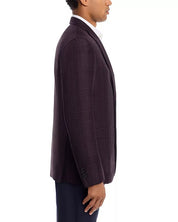 John Varvatos Star Usa Mens Wool Sport Coat Blazer 44 R Purple Plaid