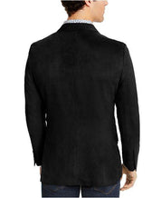Nautica Men's Modern-Fit Faux-Suede Sport Coat 46L Black Two Button
