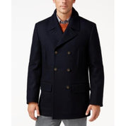 Lauren Ralph Lauren Mens Regular fit Peacoat Coat 46 S Blue Solid