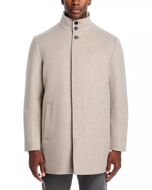 Cardinal of Canada Mont Royal Wool & Cashmere Regular Fit Car Coat XL Light Tan
