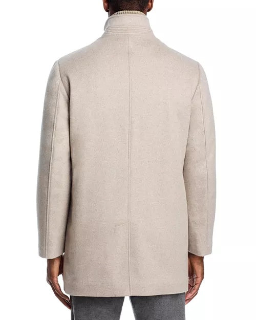 Cardinal of Canada Mont Royal Wool & Cashmere Regular Fit Car Coat XL Light Tan