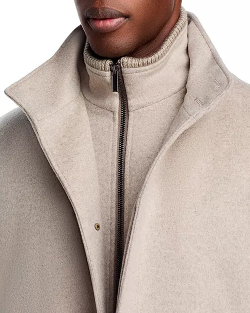 Cardinal of Canada Mont Royal Wool & Cashmere Regular Fit Car Coat XL Light Tan