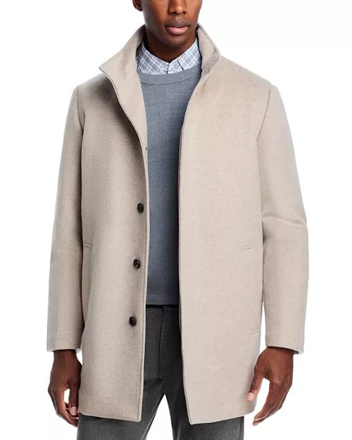 Cardinal of Canada Mont Royal Wool & Cashmere Regular Fit Car Coat XL Light Tan