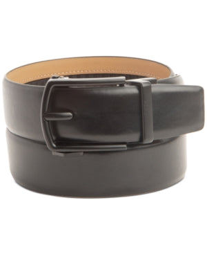 Kenneth Cole Reaction Mens Track Lock Belt Black Medium 34 36