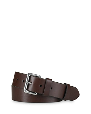 Polo Ralph Lauren Men's Leather Roller-Buckle Belt Size 34 Brown