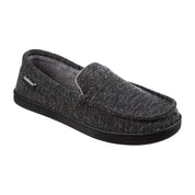 Isotoner Men's Preston Knit Moccasin Slippers Dark Charcoal Size XL 11-12