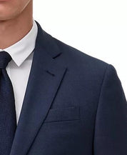 AX Armani Exchange Mens Slim Fit Sport Coat Blazer Navy Blue 42S Birdseye