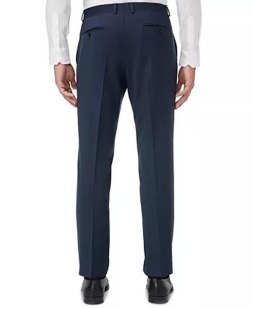 AX Armani Exchange Men's Slim-Fit Navy Birdseye Dress Suit Pants 36 x 30 Blue