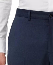 AX ARMANI EXCHANGE Men's Slim-Fit Navy Birdseye Dress Pants 36 x 30 Navy Blue