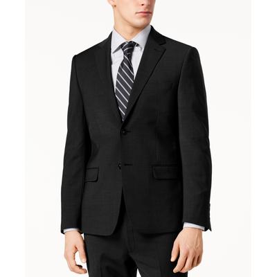 Calvin Klein Mens Skinny fit Wool Suit Jacket Blazer 34 S Black Solid