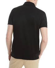Tommy Hilfiger Custom Fit Ivy Short Sleeve Polo Shirt Deep Black Large