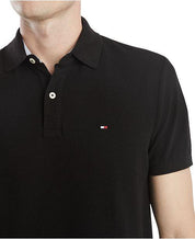 Tommy Hilfiger Custom Fit Ivy Short Sleeve Polo Shirt Deep Black Large