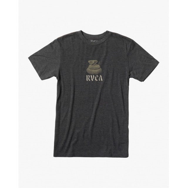 RVCA Mens Coil T Shirt XXl 2XL Snake Print Charcoal Grey