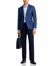 Hugo Boss Mens Regular fit Hudson Sport Coat Blazer 40 S Blue Plaid Stretch