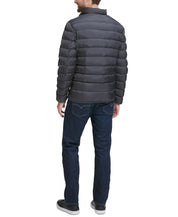 Cole Haan Mens Quilted Zip-Front Jacket Grey Large