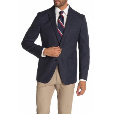 Tommy Hilfiger Modern Fit Textured Wool Sport Coat 42R Blue