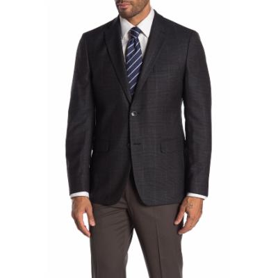 Tommy Hilfiger Men's Sport Coat Modern Fit Brown Blue Plaid Blazer 44L