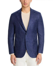 Peter Millar Mélange Solid Hyperlight Regular Fit Soft Sportcoat Blazer 46R Blue