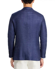 Peter Millar Mélange Solid Hyperlight Regular Fit Soft Sportcoat Blazer 46R Blue