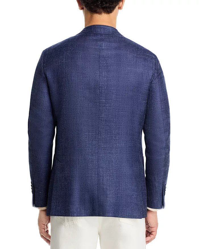 Peter Millar Mélange Solid Hyperlight Regular Fit Soft Sportcoat Blazer 46R Blue
