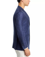 Peter Millar Mélange Solid Hyperlight Regular Fit Soft Sportcoat Blazer 46R Blue