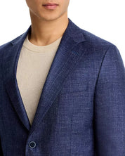 Peter Millar Mélange Solid Hyperlight Regular Fit Soft Sportcoat Blazer 46R Blue
