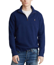 Polo Ralph Lauren Mens Big Tall Quarter Zip Sweater Navy Blue 3XL