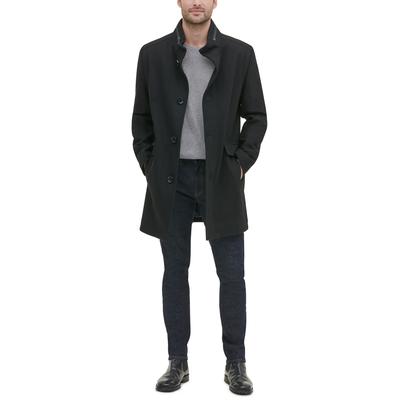 Kenneth Cole Mens Sim Fit Walker Coat 2XL Black Solid