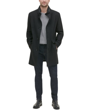 Kenneth Cole Mens Walker Coat XL Black Solid