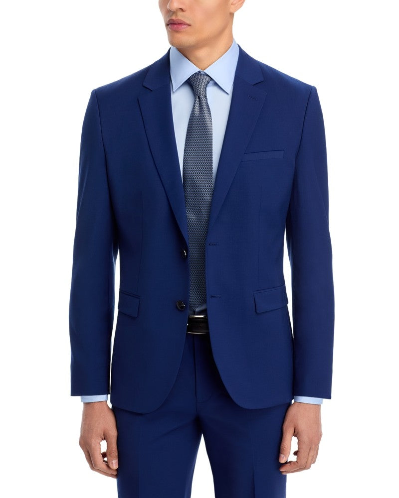 Hugo Boss Mens ExtraSlim fit Suit Jacket Blazer 40 R Navy Blue Solid Stretch