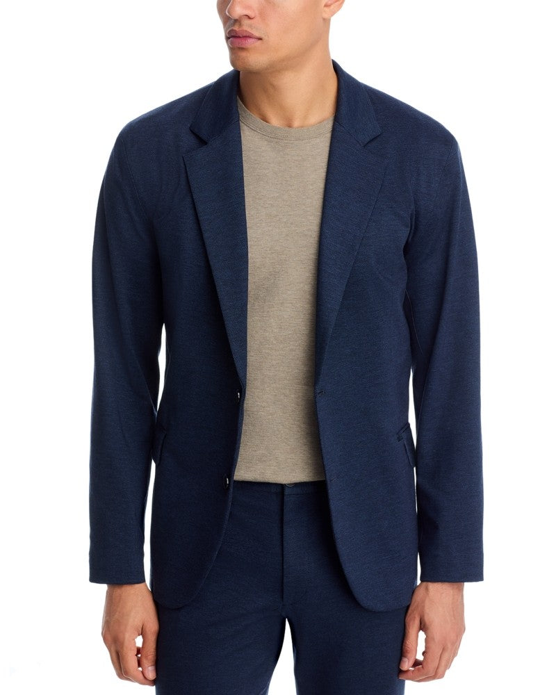 Hugo Boss Mens Slim fit Sport Coat Blazer 42 R Navy Blue Solid Stretch
