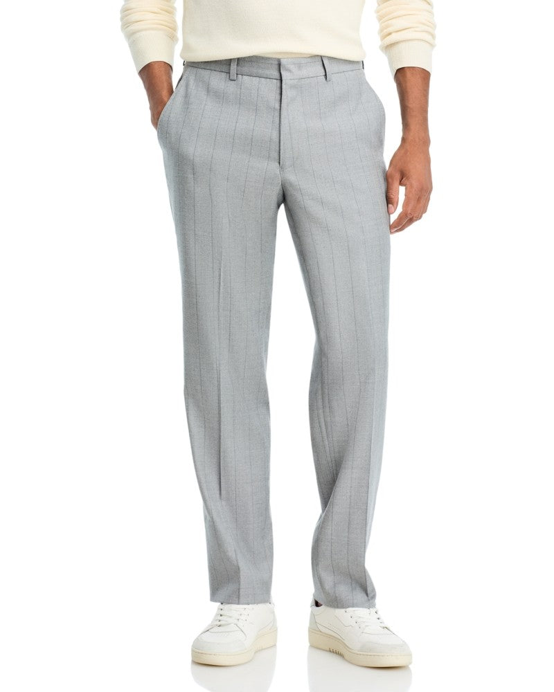 Vince Mens Classic fit Wool Dress Pants 34 / 32 Light Gray Striped