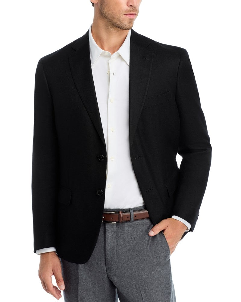 The Men's Store At Bloomingdale's Mens Classic fit Sport Coat Blazer 40 R Black Solid