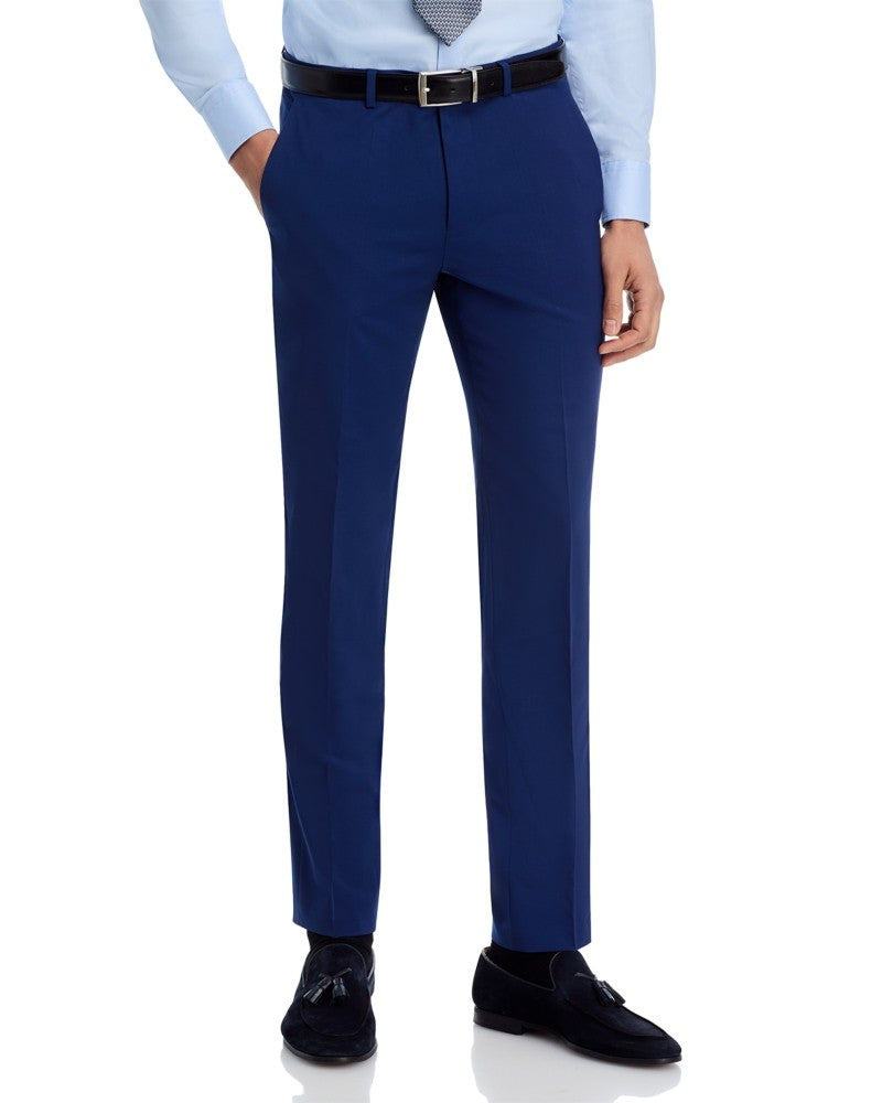 Hugo Boss Mens ExtraSlim fit Dress Pants 34 / 32 Navy Blue Solid Stretch Wool