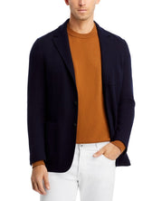 Canali Textured Jersey Knit Impeccible Sport Coat Blazer 42R Navy Blue