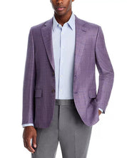 Peter Millar Millar Flynn Windowpane Classic Fit Sport Coat 40R Purple